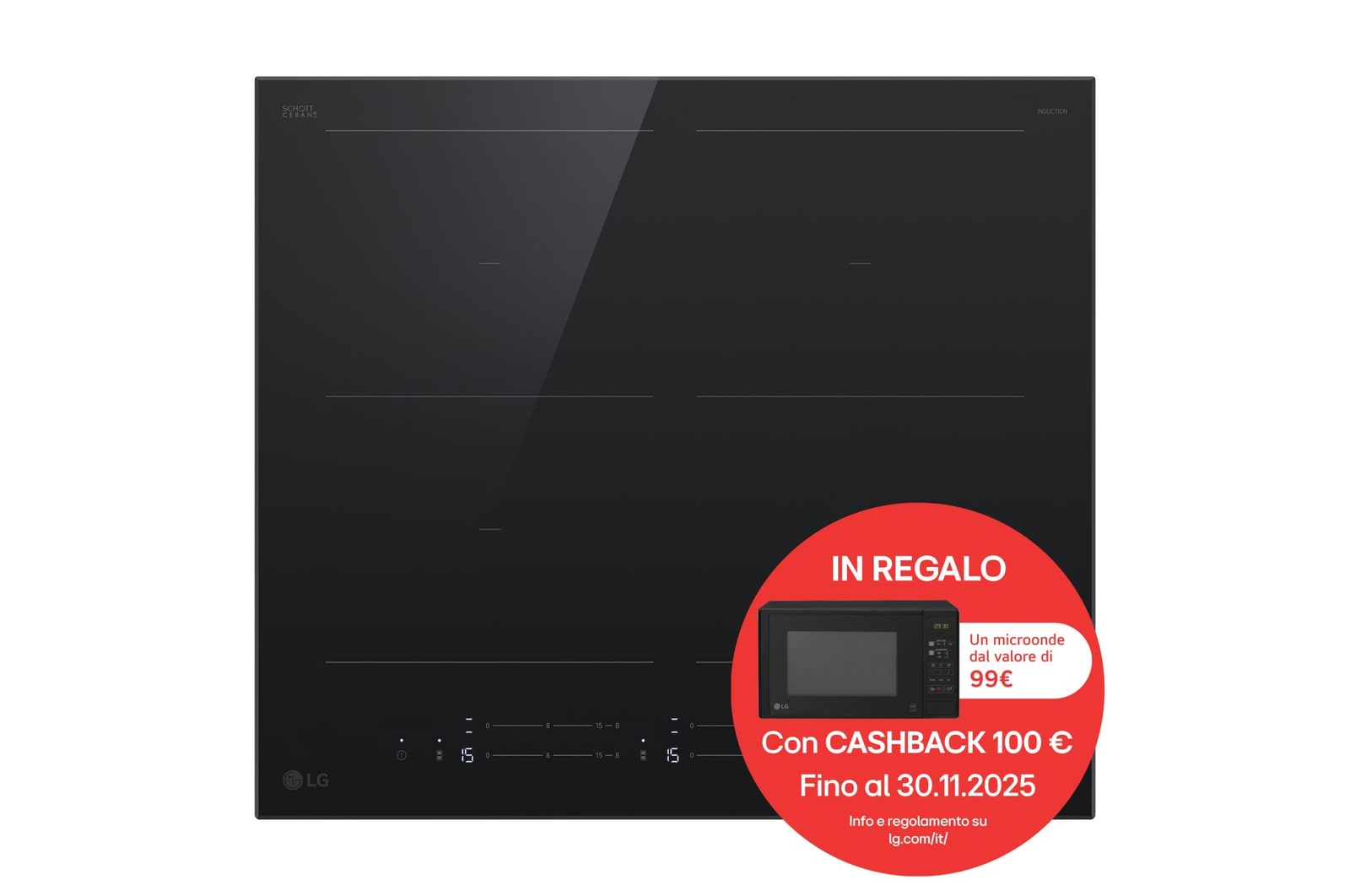 Foto frontale del piano cottura LG CBIZ2437B